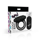 Черное эрекционное виброкольцо 28X Remote Control Vibrating Cock Ring   Bullet - XR Brands - в Оренбурге купить с доставкой