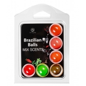 Набор из 6 шариков с ароматизированными массажными маслами Brazilian Balls - Secret Play - купить с доставкой в Оренбурге