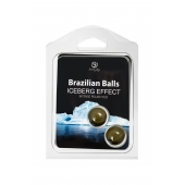 Набор из 2 шариков с массажным маслом Brazilian Balls с ледяным эффектом - Secret Play - купить с доставкой в Оренбурге