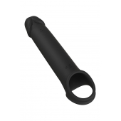 Черная насадка-удлинитель с вибрацией Vibrating Extender With Remote - Dream Toys - в Оренбурге купить с доставкой