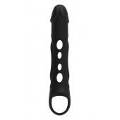 Черная насадка-удлинитель Vibrating Extender With Remote с вибрацией - Dream Toys - в Оренбурге купить с доставкой