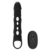 Черная насадка-удлинитель Vibrating Extender With Remote с вибрацией - Dream Toys - в Оренбурге купить с доставкой