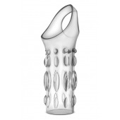 Прозрачная насадка на пенис Stretchy Studded Penis Sleeve Ring - Blush Novelties - в Оренбурге купить с доставкой