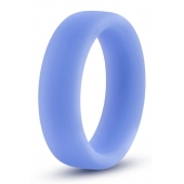 Голубое люминесцентное кольцо Silicone Glo Cock Ring - Blush Novelties - в Оренбурге купить с доставкой