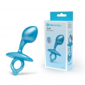 Голубая анальная пробка для массажа простаты Bulb Silicone Prostate Plug - 10,7 см. - b-Vibe - в Оренбурге купить с доставкой