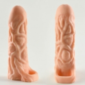 Телесная насадка-удлинитель Okoto с богатым рельефом поверхности - 16 см. - Sitabella - в Оренбурге купить с доставкой