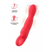 Розовый вибратор для точки G с двигающейся головкой Carnation - 19 см. - ToyFa