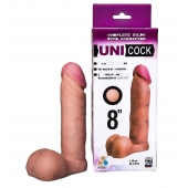 Фаллическая насадка для страпона UNICOCK 8  - 20 см. - LOVETOY (А-Полимер) - купить с доставкой в Оренбурге