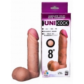 Фаллическая насадка для страпона UNICOCK 8  - 20 см. - LOVETOY (А-Полимер) - купить с доставкой в Оренбурге