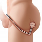 Кольцо на пенис с анальным стимулятором Stainless Steel Anal Hook   Cock Ring - BlueLine - в Оренбурге купить с доставкой