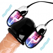 Черная стимулирующая насадка для головки полового члена Multi Speed Vibrating Penis Head Teaser - XR Brands - в Оренбурге купить с доставкой