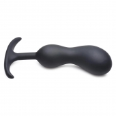 Черный массажер простаты с утяжелителями Premium Silicone Weighted Prostate Plug Large - 18,8 см. - XR Brands - в Оренбурге купить с доставкой