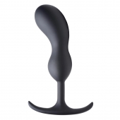 Черный массажер простаты с утяжелителями Premium Silicone Weighted Prostate Plug Large - 18,8 см. - XR Brands - в Оренбурге купить с доставкой