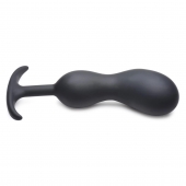 Черный массажер простаты с утяжелителями Premium Silicone Weighted Prostate Plug XL - 20,8 см. - XR Brands - в Оренбурге купить с доставкой