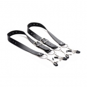 Ремни с зажимами для половых губ Spread Labia Spreader Straps with Clamps - XR Brands - купить с доставкой в Оренбурге
