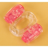 Прозрачное виброкольцо с двумя вибропульками - Toyfa Basic - в Оренбурге купить с доставкой