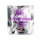 Фиолетовое виброкольцо с двумя вибропульками - Toyfa Basic - в Оренбурге купить с доставкой