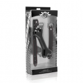 Черный кляп в форме косточки Hound Adjustable Dog Bone Gag - XR Brands - купить с доставкой в Оренбурге