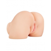 Телесный мастурбатор-полуторс с вибрацией Shake That Ass - Pipedream - в Оренбурге купить с доставкой