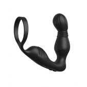 Черный вибростимулятор простаты с эрекционным кольцом Ass-Gasm Pro P-Spot Milker - Pipedream - в Оренбурге купить с доставкой