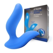 Синий вибромассажер простаты 3,5’’ Curve P-spot Massager - 12 см. - Erokay - в Оренбурге купить с доставкой