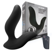 Черный вибромассажер простаты 3,5’’ Remote Control Curve P-spot Massager - 12 см. - Erokay - в Оренбурге купить с доставкой