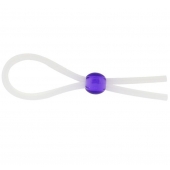 Прозрачное лассо с фиолетовой бусиной SILICONE COCK RING WITH BEAD LAVENDER - NMC - в Оренбурге купить с доставкой