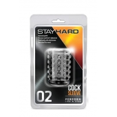 Прозрачная насадка на пенис с шишечками STAY HARD COCK SLEEVE 02 CLEAR - Blush Novelties - в Оренбурге купить с доставкой