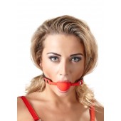 Силиконовый кляп-шар на чёрных ремешках Red Gag silicone - Orion - купить с доставкой в Оренбурге