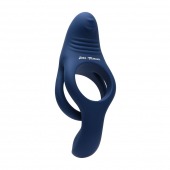 Синее эрекционное виброкольцо с двойным подхватом мошонки Ring Around The Rosy - Zero Tolerance - в Оренбурге купить с доставкой