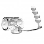 Прозрачная насадка на пенис и мошонку с анальным стимулятором Rilley - Baile - в Оренбурге купить с доставкой