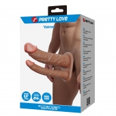 Реалистичная полая насадка на член для двойного проникновения Yairon - 17,5 см. - Baile - купить с доставкой в Оренбурге