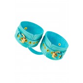 Голубые однослойные кожаные оковы - Pecado - купить с доставкой в Оренбурге