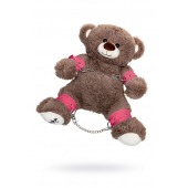 Бондажный набор: бурый мишка с розовыми оковами и наручниками - Pecado - купить с доставкой в Оренбурге