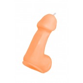 Оранжевая свеча в форме пениса - 47 гр. - Pecado - купить с доставкой в Оренбурге