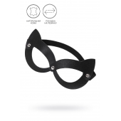 Черная открытая маска с ушками кошки - Pecado - купить с доставкой в Оренбурге