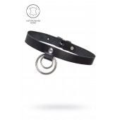 Черный чокер-ошейник с кольцом в кольце - Pecado - купить с доставкой в Оренбурге