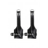 Черные подвесы с белой строчкой - Pecado - купить с доставкой в Оренбурге