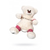 Бондажный набор: белый мишка с розовыми оковами и наручниками - Pecado - купить с доставкой в Оренбурге