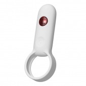 Белое эрекционное виброкольцо с пультом ДУ - Youvic - в Оренбурге купить с доставкой