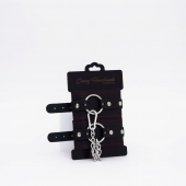 Черно-красные кожаные оковы - Crazy Handmade - купить с доставкой в Оренбурге