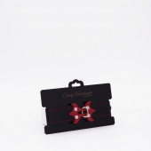 Черный ошейник с красным декором и строчкой - Crazy Handmade - купить с доставкой в Оренбурге