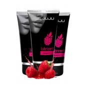 Набор из 3 съедобных лубрикантов JUJU со вкусом малины - JuJu - купить с доставкой в Оренбурге