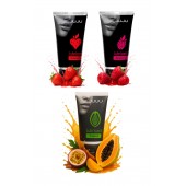 Набор из 3 съедобных лубрикантов JUJU (клубника, малина, тропические фрукты) - JuJu - купить с доставкой в Оренбурге