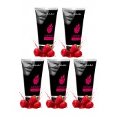 Набор из 5 съедобных лубрикантов JUJU со вкусом малины - JuJu - купить с доставкой в Оренбурге