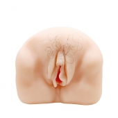 Телесный мастурбатор-вагина с оволосением и вибрацией - Baile - в Оренбурге купить с доставкой