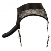 Черный женский страпон Strap-on Set: трусики и насадка - Orion - купить с доставкой в Оренбурге