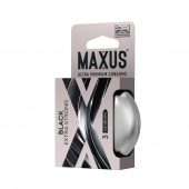 Черные утолщенные презервативы MAXUS Extra Strong с железным кейсом - 3 шт. - Maxus - купить с доставкой в Оренбурге