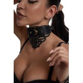 Фигурный чокер с узорами и золотистой фурнитурой - Crazy Handmade - купить с доставкой в Оренбурге