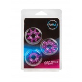 Набор из 3 лиловых эрекционных колец различной формы - Erowoman-Eroman - в Оренбурге купить с доставкой